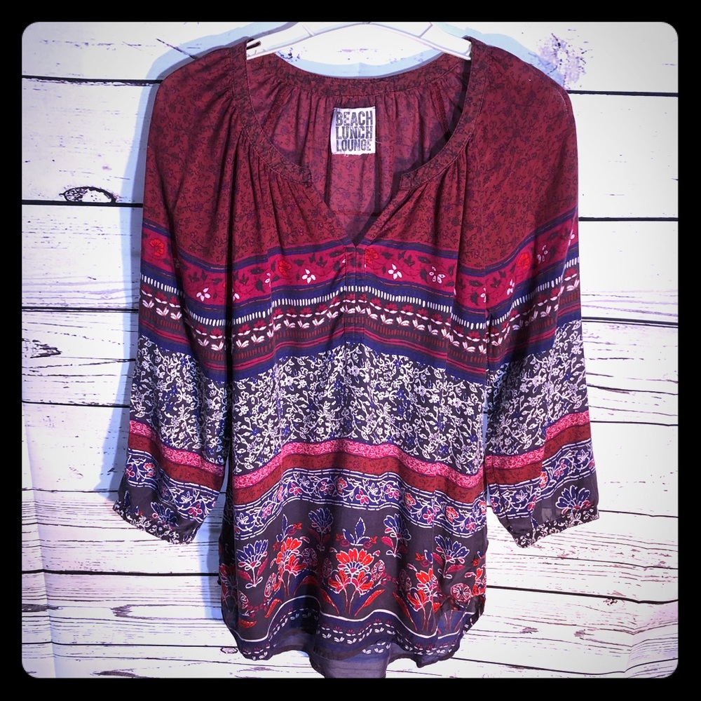 BLL Red, White, & Blue Tunic/Top/Beach Coverup